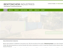 Tablet Screenshot of bentonchemindustries.com